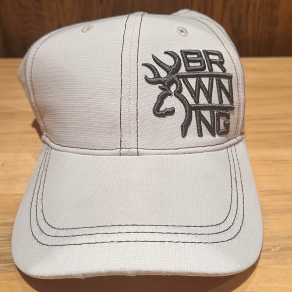 Browning Hat buck logo White Baseball style cap Adjustable Unisex - Picture 2 of 4